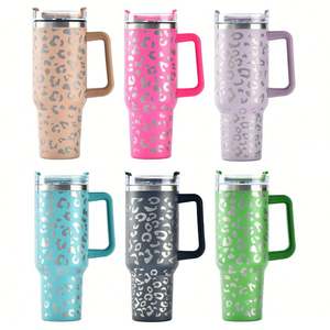 Gobelet isotherme extérieur en acier inoxydable avec poignée et paille, personnalisable avec logo, 30oz et 40oz, modèle H2.0 - Product Image 5