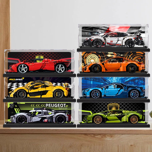 Vitrine d'exposition en acrylique pour modèles de voitures, boîte de présentation transparente anti-poussière pour collection de modèles de voitures et blocs de construction <span class=keywords><strong>Lego</strong></span> - Product Image 4