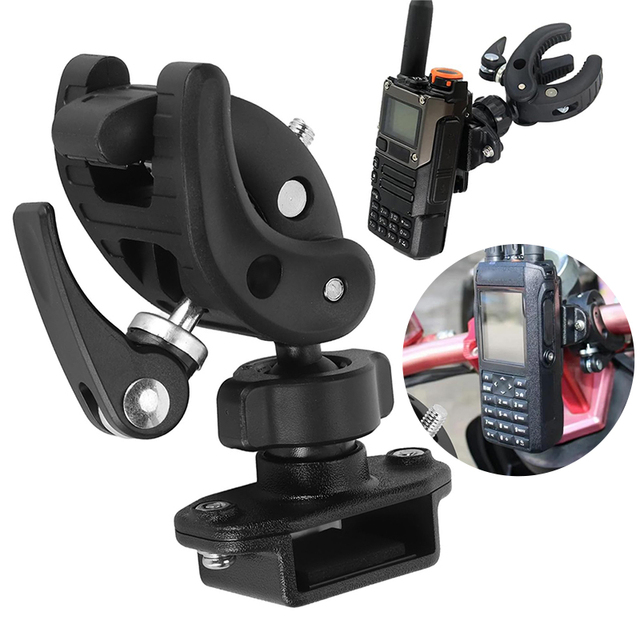 Multiple Mounting Walkie Talkie Bracket for Motorcycle Bike Adjustable Mobile Phone & Radio Vehicle Handlebar Holder Accessories