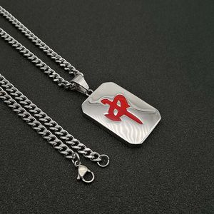 Chinese Mahjong <b>Titanium</b> Steel Pendant Necklace Green Character Unisex Gift Jewelry - Product Image 4