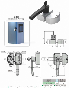 SK1-706R hiện đại nén máy tính thử nghiệm xử lý thép cửa nhựa lò Latch khóa mạ kẽm đánh bóng kết thúc cho khách sạn biệt thự - Product Image 6