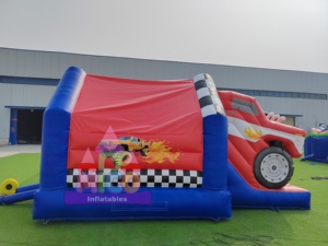 Château gonflable commercial avec toboggan, en bâche PVC, sol antidérapant, pour <span class=keywords><strong>jardin</strong></span>, parc d'attractions pour enfants, événements - Product Image 3
