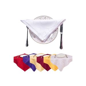 Serviettes en polyester recyclé 48x48cm, motif classique, pour décoration de table de mariage - Prix usine 2025 - Product Image 1
