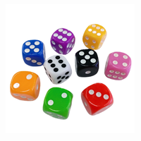 Cube de jeu de dés en plastique avec coins arrondis en acrylique personnalisé