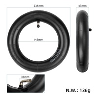 Pneu de route Ulip 80/65-6 avec chambre à air 10*2.5 et valve coudée à 90 degrés pour trottinette 10 pouces M4 G1 G2