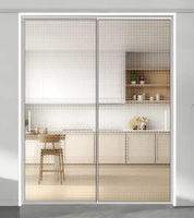 Porte coulissante en verre à cadre étroit en aluminium, style minimaliste moderne, isolation acoustique pour chambre, salon, balcon, cloison intérieure