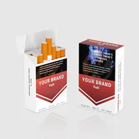 Yeni varış için basit zarif katlanır iş kutuları karton ambalaj sigara paketleme kutusu