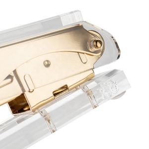 गर्म बिक्री सजावटी कार्यालय स्टेशनरी स्पष्ट ऐक्रेलिक गोल्ड पेपर स्टेपलर सेट - Product Image 4