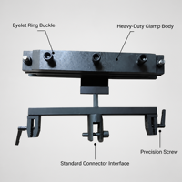Pince d'essai de tension robuste pour filet de sécurité haute résistance, fixation pour œillet et boucle, outil d'essai industriel intensif