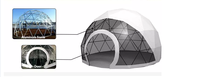Transparent de luxe en plein air de camping familiale Géodésique dôme tente à vendre