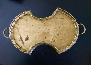 Bandeja de bambú de imitación, de latón, Vintage - Product Image 2