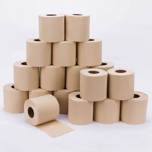 Muestras Gratis, Papel Higiénico de Pulpa de Bambú Virgen Sin Blanquear, Rollo de Papel Higiénico Marrón, Personalizable al por Mayor - Product Image 2