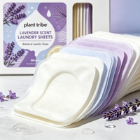 Feuilles de lessive parfumées à la lavande, ultra-fines, portables, élimination des taches tenaces, parfum floral doux et longue durée