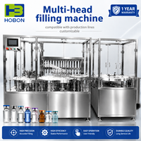 Machine de remplissage rotative automatique à 10 têtes pour bouteilles de produits chimiques de 100 ml, machine d'alimentation pour le remplissage de liquides et de poudres
