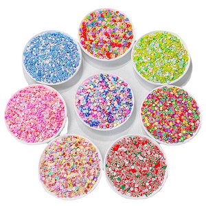 2025 Vente en gros 1 sac/5g Tranches de pâte polymère en résine et décorations en sucre, bonbons, chocolat et paillettes pour remplissage de slime - Product Image 1