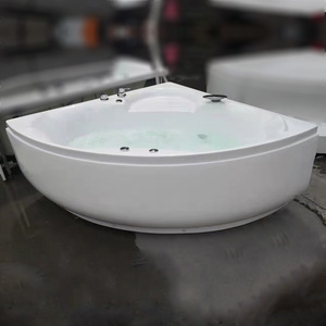 Bañera <span class=keywords><strong>de</strong></span> hidromasaje triangular en forma <span class=keywords><strong>de</strong></span> abanico, <span class=keywords><strong>de</strong></span> acrílico, doble, para adultos, pequeña, para esquina <span class=keywords><strong>de</strong></span> apartamento, con temperatura constante, para uso doméstico. - Product Image 1