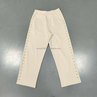 Fabricants de vêtements personnalisés coton éponge français surdimensionné rivet fermeture éclair survêtement survêtement sweats à capuche et pantalons de survêtement ensemble hommes