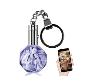 Personalized Custom Crystal African Key Chain Adult Pakistan Key Chain With Picture Photo Customized Engraved Keyring With LED