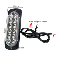 Luz Estroboscópica de Advertencia para Automóvil, 12SMD, Luz Intermitente de Emergencia para Parrilla, Luz de Señalización para Remolque, Camioneta, SUV, Luz Lateral LED de Tráfico