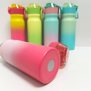 18oz-550ml gradient stainless steel water <b>bottle</b> with straw custom tumbler 18/10 stainless steel water <b>bottle</b> - Product Image 4