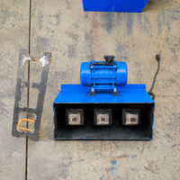 Machine à fabriquer des blocs creux en béton électrique portable, 3 cavités, moule manuel pour briques de ciment, blocs creux emboîtables en ciment