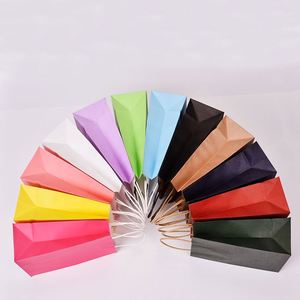 ถุงกระดาษคราฟท์ขายส่ง สีแดง สำหรับเทศกาลปีใหม่ แบบหนา สำหรับใส่ของกลับบ้าน บรรจุภัณฑ์ของขวัญ - Product Image 2