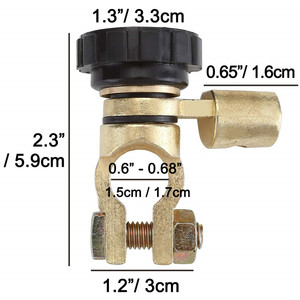 Interrupteur de déconnexion de batterie en alliage de zinc, coupe-circuit de batterie 12V 24V, empêche la décharge de la batterie pour voiture, camion, marine, camping-car - Product Image 3