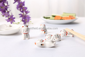 Adorabili bacchette in ceramica con Design di gatto giapponese con Set di 5 pezzi con supporto e supporto per bacchette - Product Image 6