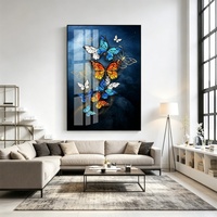 Peinture décorative murale moderne de luxe, nature morte imprimée, grande taille, pour salon, avec support en alliage d'aluminium