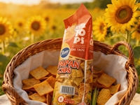Collations saines à faible teneur en matière grasse de grains entiers Emballage en vrac Barbecue Pot épicé Patty croustillant Chips Texture dure Pot épicé de barbecue décontracté