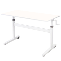 Bureau debout réglable en hauteur à manivelle manuelle, poste de travail robuste, table d'ordinateur portable réglable, bureau de travail