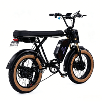 Vélo électrique de ville avec prise US/EU/AU, batterie lithium 48V, frein à disque hydraulique double sur moyeu arrière, pneu large 20 pouces, pour adulte, type VTT