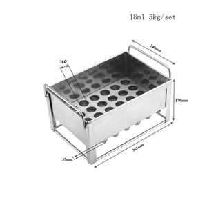 Molde de paleta de helado feliz de acero inoxidable 304, 35 Uds., molde pequeño ecológico de acero inoxidable <span class=keywords><strong>para</strong></span> congelar - Product Image 2