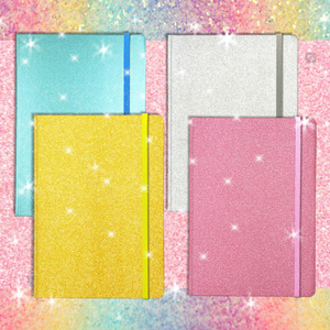 Wholesale 4 Piece A5 160 Page 80Sheet Deluxe Glitter Cover Shiny <strong>Notebook</strong> Children's Gift <strong>Campus</strong> <strong>Notebook</strong> - Product Image 1