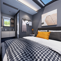 Capsule de chambre portable ciel étoilé, maison modulaire préfabriquée