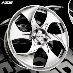 Rines Forjados NJQS de 19, 20, 21 y 22 Pulgadas, 5x114.3, Diseño de Cuchilla Direccional, Acabado Plateado Mecanizado, Aleación para Tesla Model Sport, <span class=keywords><strong>Golf</strong></span> A3 - Product Image 2