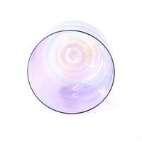Custom Purple Clear Quartz Crystal Singing Bowl Psalting Bowl Yoga Therapy Percussion Instrument Music Bowl Professional