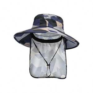 Wholesale Outdoor Fisherman Hiking Bucket <b>Hat</b> <b>Summer</b> Camo Bonnie <b>Hat</b> With Sun Protection for Fishing & Cycling - Product Image 3