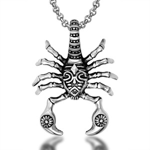 Collar con Colgante de Escorpión en Acero Inoxidable, Diseño de Insecto del Zodiaco, Joyería para Hombre SP471 - Product Image 1