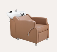 Chaise de massage électrique pour salon de coiffure, avec bac, mobilier de salon, brun