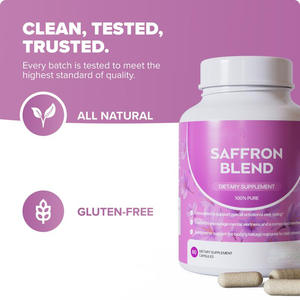 100% puro zafferano miscela integratore alimentare 60 capsule vegetariane zafferano integratore per adulti diretto - Product Image 3