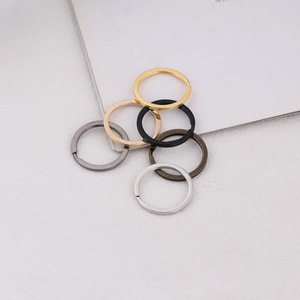 Anneau plat multicolore en métal de 30 mm pour la fabrication de bracelets, ensemble de bijoux DIY, pendentif porte-clés plaqué, composant d'ornement - Product Image 2