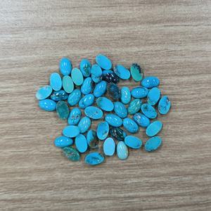 LANGYUE Cabochons belakang datar batu sintesis bulat murni pirus alami dari Guangdong untuk pembuatan cincin - Product Image 3