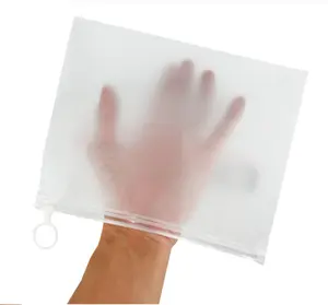 Borsa a chiusura lampo con cursore per imballaggio con cerniera in Mylar di plastica opaca CPE stampata con Logo personalizzato per vestiti con anello
