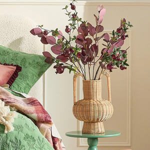 Una pieza llamativa o acento sutil mejora el ambiente de su hogar u oficina versatilidad jarrón decorativo hecho a mano de ratán - Product Image 5