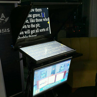 Konferensi Wawancara Teleprompter Layar Ganda 20 Inci Kaca Optik HD Kontrol APP Kelas Komersial Pemasok OEM Kustom