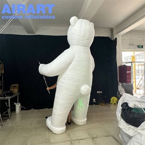 Desfile de caminar exterior de tamaño a medida que decora <span class=keywords><strong>marionetas</strong></span> de oso polar inflables, <span class=keywords><strong>marionetas</strong></span> de oso blanco inflables - Product Image 2