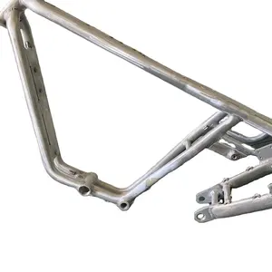 Alloy Electric Bicycle Frame with Shock Absorber Tire Gloss Surface Processing Bafang Motor for both Mountain and Road Bikes