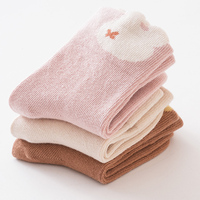 Chaussettes de sol pour bébé en coton doux dessin animé antidérapant Chaussettes de marche pour bébé
