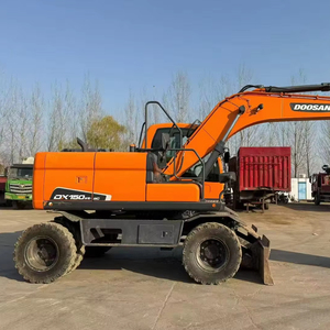 Excavatrice sur pneus hydraulique d'occasion 2023 Doosan 150 DX140 DH150 DX150W-9C 15 tonnes au prix le plus bas - Product Image 1